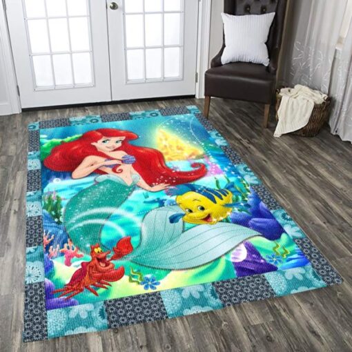 The Little Mermaid Ariel Disney Area Rug Carpet - Custom Size And Printing