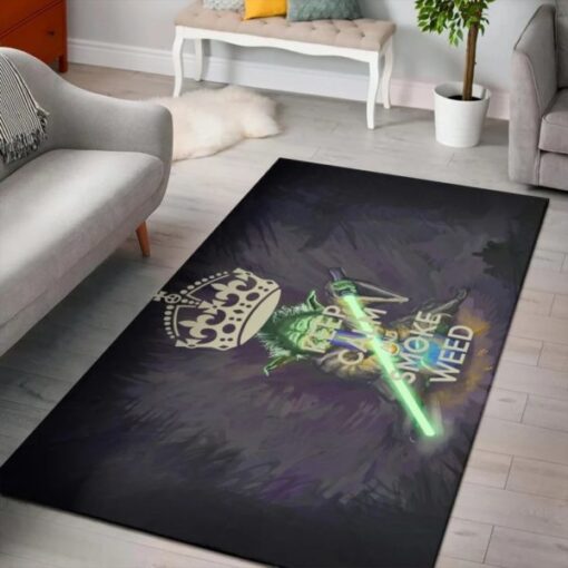 Marijuana Weed Ganja Star Wars Area Rug Carpet - Custom Size And Printing