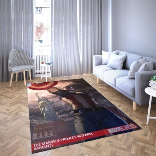 Marvel The Arvengers Captain American Carpet Living Room Rug - Custom Size And Printing