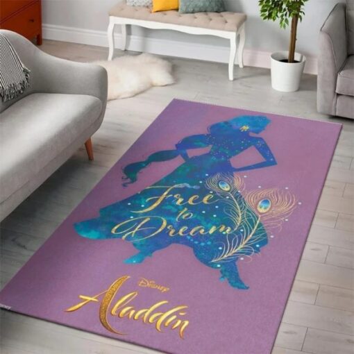 Princess Jasmine Aladdin Area Rug Carpet - Custom Size And Prin