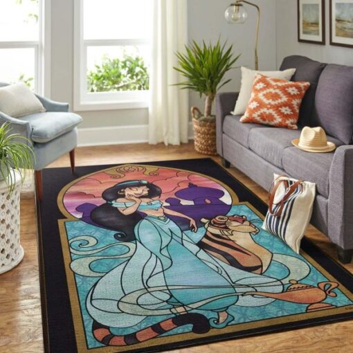 Princess Jasmine Disney Living Room Area Rug - Custom Size And Printing