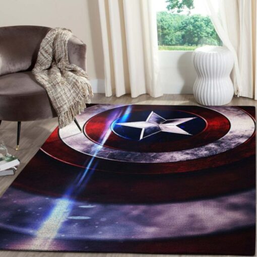 Shield Captain America Area Rug Home Decor - Custom Size And Printing