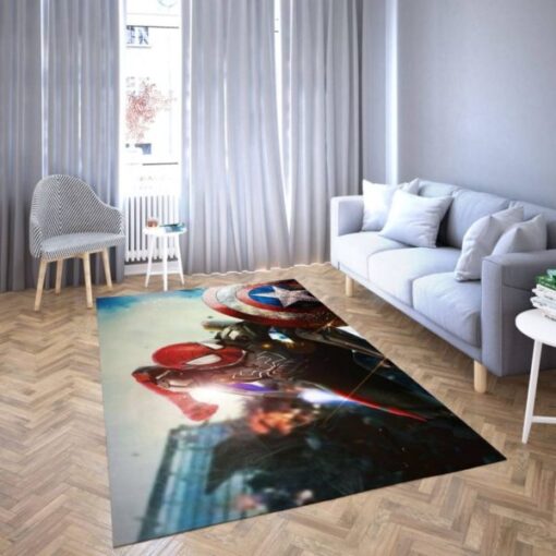 Spider Man Marvel Avengers Area Rug Carpet. - Custom Size And Printing