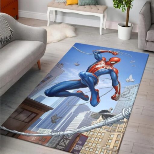 Spider Man Sky Rug Home Decor - Custom Size And Printing