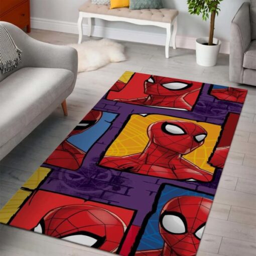 Spiderman Street Paint Art Rug Home Decor – Custom Size And Printing