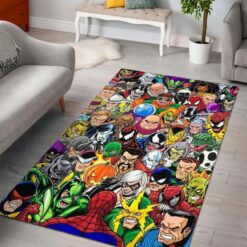 Spiderman vs Villains Marvel Art Rug Home Decor – Custom Size And Printing