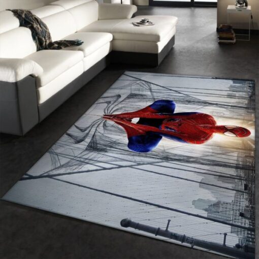 Superhero Spiderman Area Rug Home Decor - Custom Size And Printing