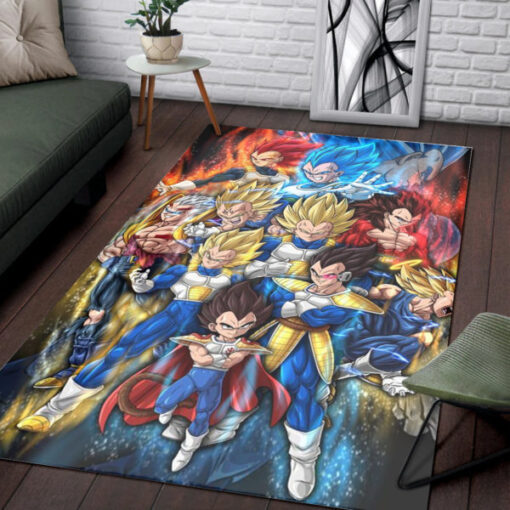 The Evolution Of Vegeta Ii Dragon Ball - Rug - For Living Room - Custom Size And Printing