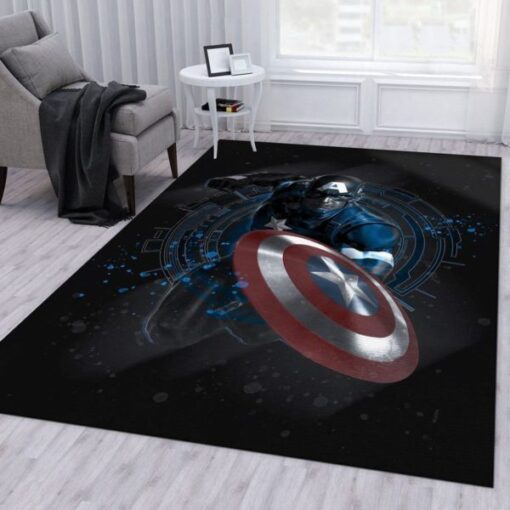 The Shield Captain America Marvel Rug Home Decor - Custom Size And Printing