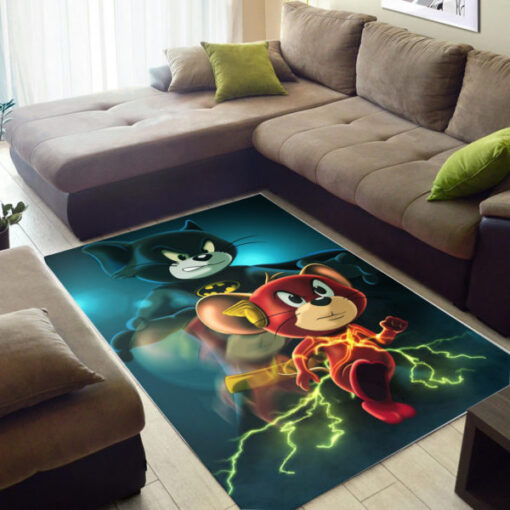 Tom Batman And Jerry Flash Marvel Rug Home Decor - Custom Size And Printing