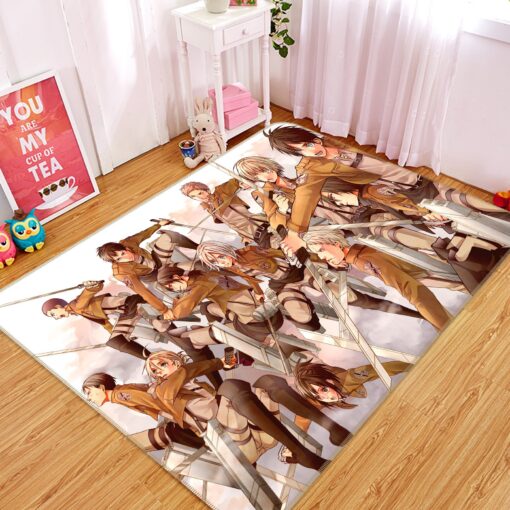 Attack On Titan Rug - 3D Attack On Titan 1624 Anime Non Slip Rug - Custom Size And Printing