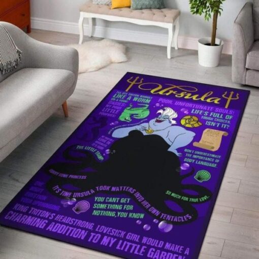 Ursulla The Little Mermaid Disney Area Rug Carpet - Custom Size And Printing