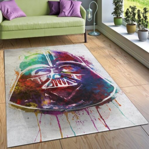 Vader Splashed Star Wars Area Rug Carpet - Custom Size And Printing