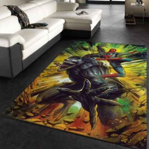 Venom Vs Spider Man Marvel Area Rug Carpet - Custom Size And Printing