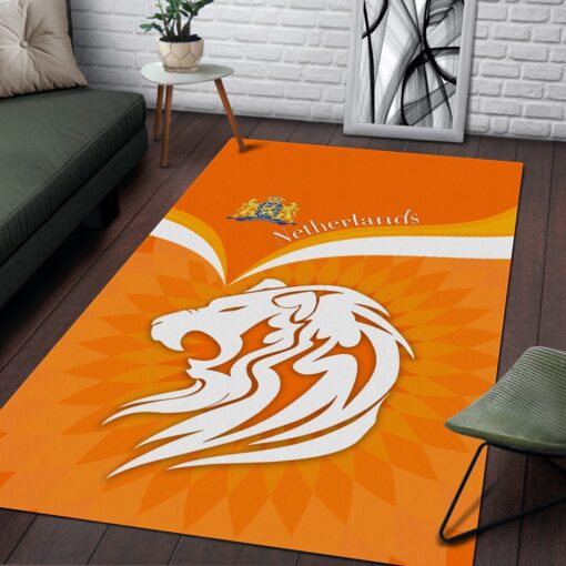 Netherlands Area Rug - King?S Day Lion A24 - Custom Size And Printing