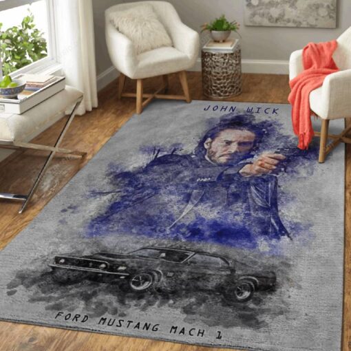 John Wick - Cars In Movies Collection Area Rug Carpet - Custom Size And Prin
