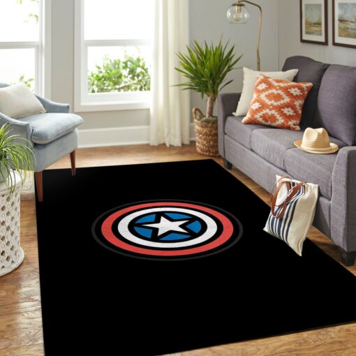 Captain America Living Room Area Rug - Custom Size And Printing