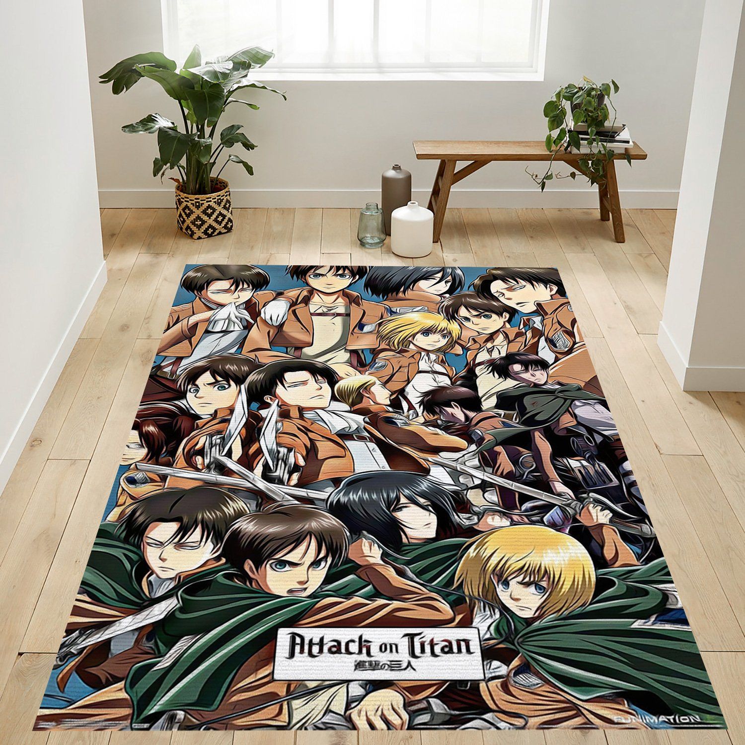 Attack On Titan Characters Rug – Custom Size And Printing