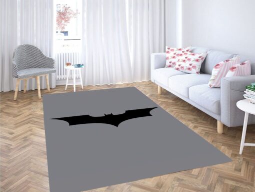 Batman Black And White Logo Carpet Rug - Custom Size And Printing