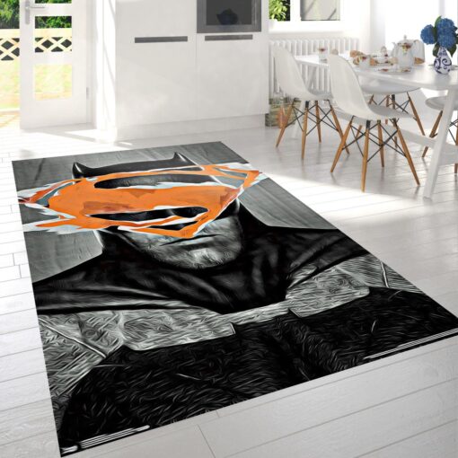 Batman - Superman Logo Rug - Custom Size And Printing