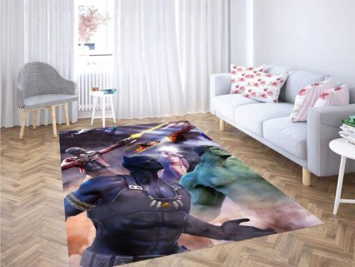 Black Panther Marvel Heroes Carpet Rug - Custom Size And Printing