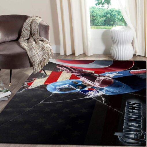 Captain America Shield Area Limited Edition Rug - Custom Size And Printing