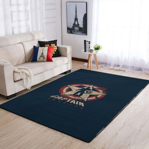 Captain America Area Rug - Custom Size And Printing