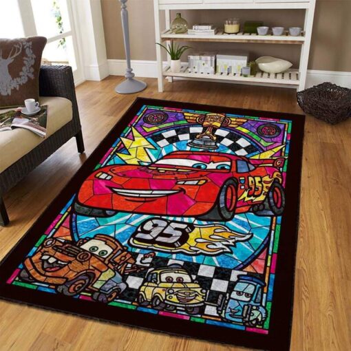 Cars Lightning Mcqueens Area Rug - Custom Size And Printing