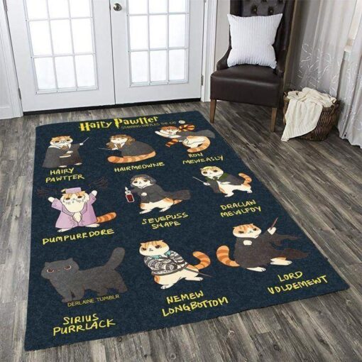 Cats Of Witchs Harry Potter Rug - Custom Size And Printing