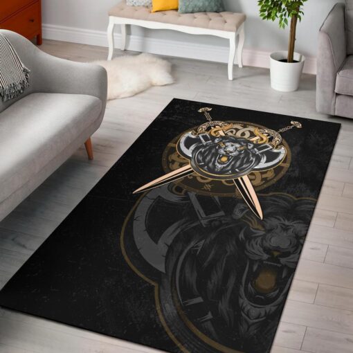 Viking Area Rug Lion A27 - Custom Size And Printing