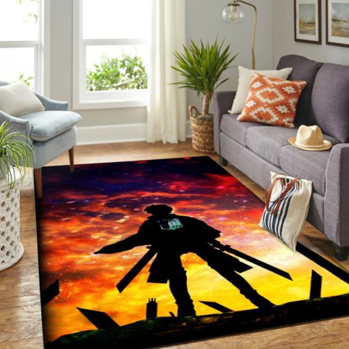 Eren Yeager Attack On Titan Carpet Floor Area Rug - Custom Size And Printing