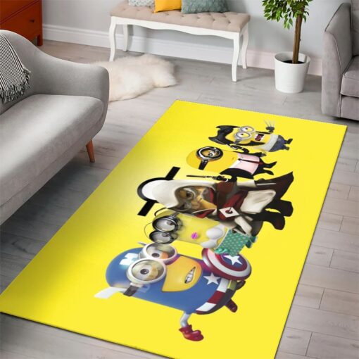 Captain Minions Despicable Minions Cartoon Movies Area Rug - Living Room Carpet Floor Decor The Us Decor - Custom Size And Printing
