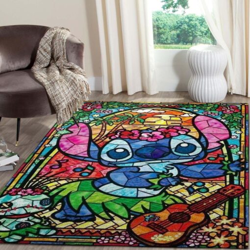 Disney Movie Fans Lilo And Stitch Area Rug - Custom Size And Printing