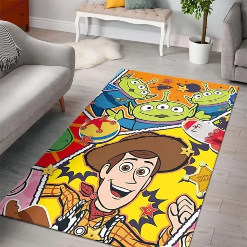Dn Movies Rectangle Rug - Woody Toy Story Living Room Cartoon Floor Carpet - Custom Size And Printing