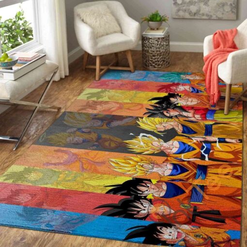 Saiyan Goku Dragon Ball Carpet Rug - Custom Size And Printing