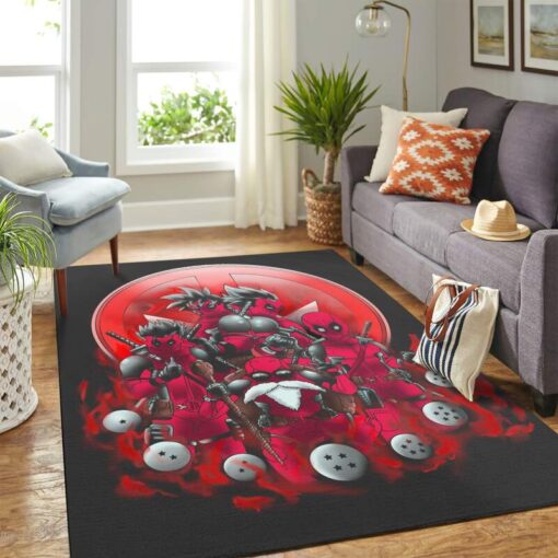 Dragon Ball Deadpool Carpet Area Rug - Custom Size And Printing