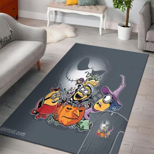 Halloween Minions Despicable Minions Cartoon Movies Area Rug - Living Room - Custom Size And Printing