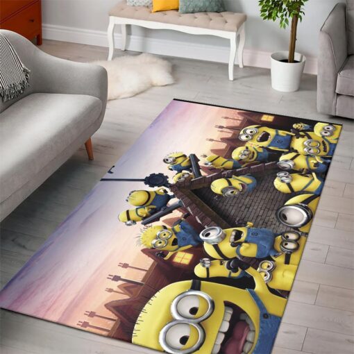 Minions Despicable Minions Cartoon Movies Area Rug - Living Room Carpet Floor Decor The Us Decor - Custom Size And Printing