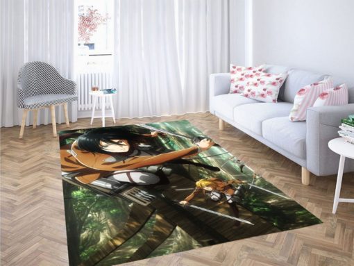 Calm Mikasa Ackerman Attack On Titan Carpet Rug - Custom Size And Printing