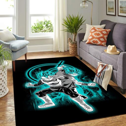 Goku And Vegeta Blue Dragon Ball Super Carpet Floor Area Rug - Custom Size And Printing