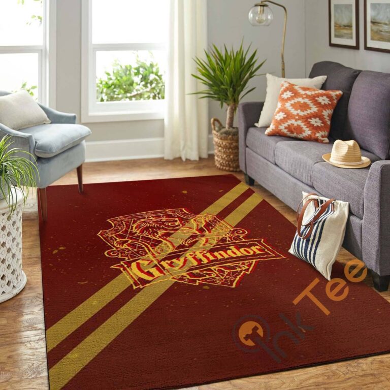 HARRY POTTER GRYFFINDOR LIVING ROOM CARPET FLOOR BEAUTIFUL GIFT FOR FAN RUG – CUSTOM SIZE AND PRINTING
