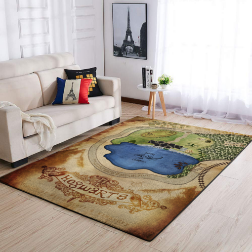 Harry Potter Hogwart Map Area Rug - Custom Size And Printing