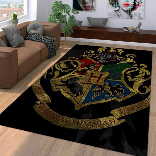 Hogwarts Logo Harry Potter Area Rug - Custom Size And Printing