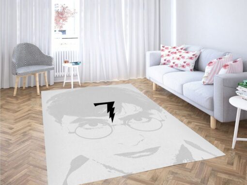 Icon Harry Potter Monochrome Living Room Modern Carpet Rug - Custom Size And Printing