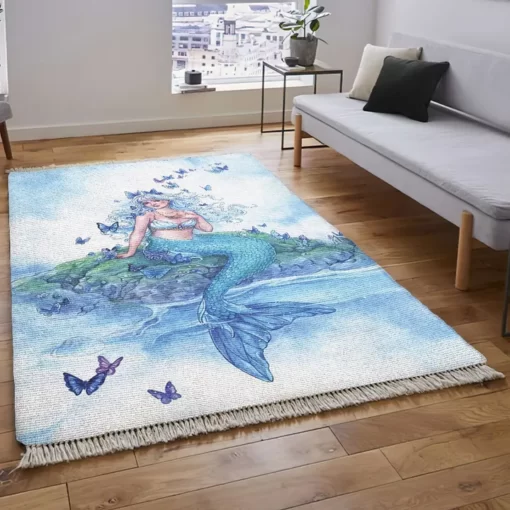 Mermaid Outfit Oversize Carpet Area Rug - Custom Size And Printing