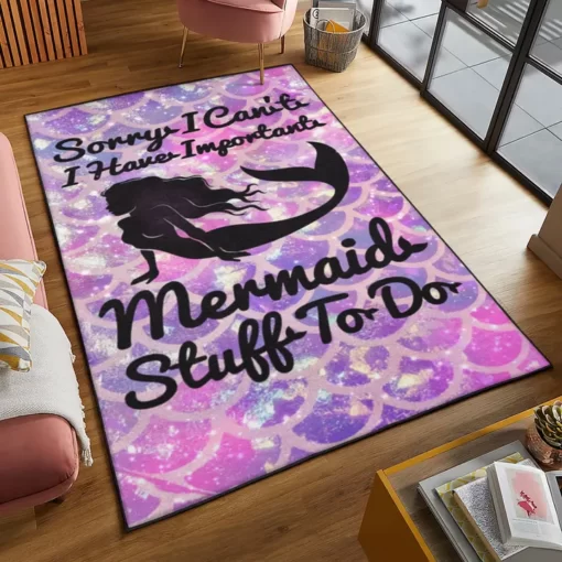 Mermaid Outfit Indoor Outdoor Rug - Custom Size And Printing