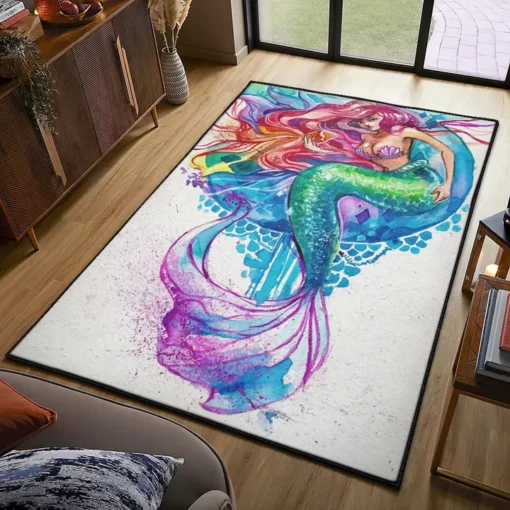 Little Mermaid Kitchen Rugs, Mermaid Color Gs Cl Rug - Custom Size And Printing