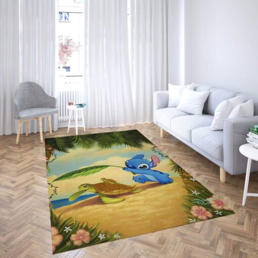 Lilo And Stitch Decorative Floor Rug - Custom Size And Printing