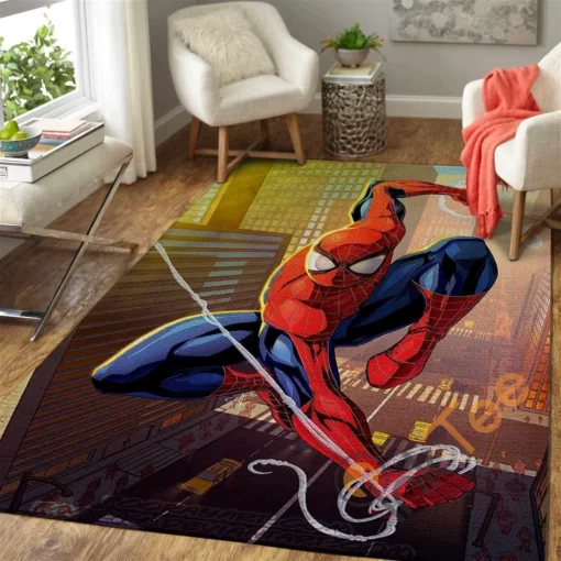 Marvel Superhero Spiderman Area Amazon Best Seller Sku 1301 Rug - Custom Size And Printing