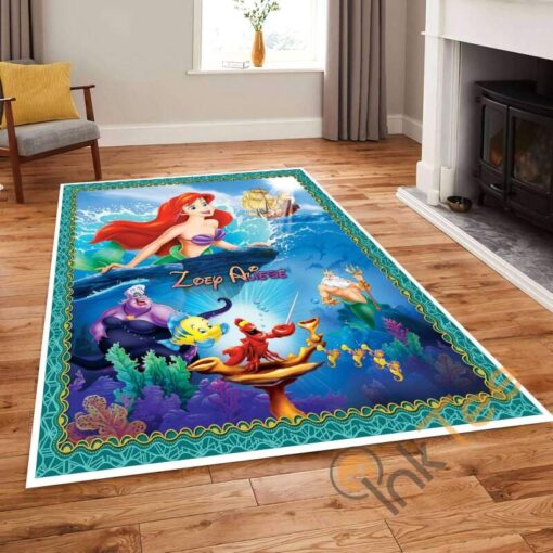 Mermaid The Little Ariel And Friends Disney Character Lovers Rug - Custom Size And Printing